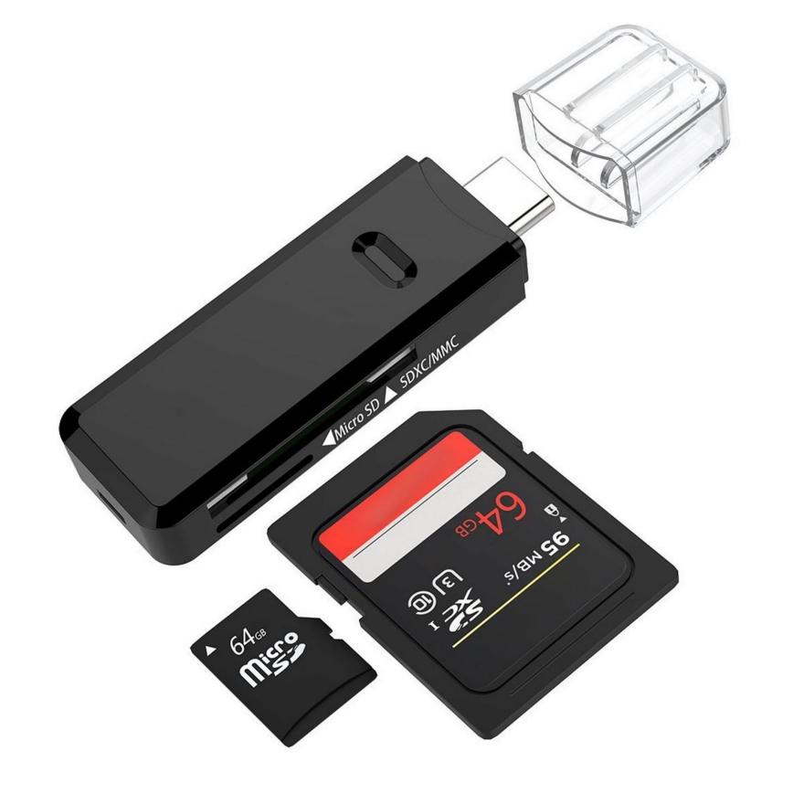 Čítačka kariet MicroSD SDXC MMC s konektorom USB-C