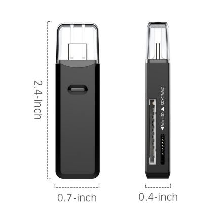 Čítačka kariet MicroSD SDXC MMC s konektorom USB-C