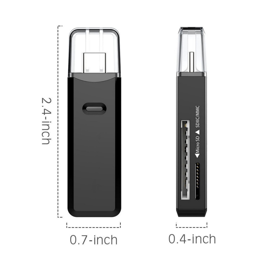 Čítačka kariet MicroSD SDXC MMC s konektorom USB-C