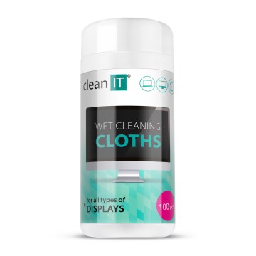 CLEAN IT CL-141 - Vlhčené čistiace utierky na obrazovky 100 ks