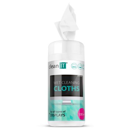 CLEAN IT CL-141 - Vlhčené čistiace utierky na obrazovky 100 ks