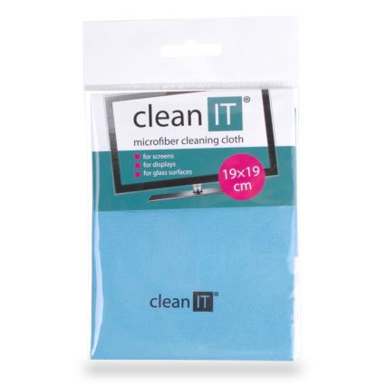 CLEAN IT CL-710 - Čistiaca utierka z mikrovlákna 19x19 cm modrá