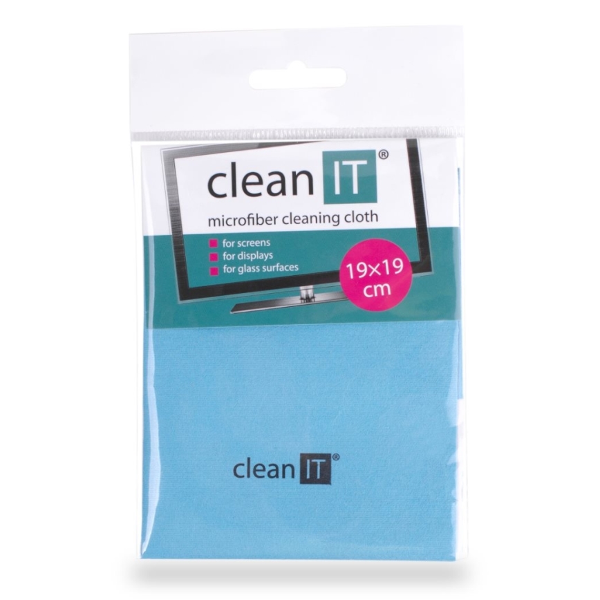 CLEAN IT CL-710 - Čistiaca utierka z mikrovlákna 19x19 cm modrá