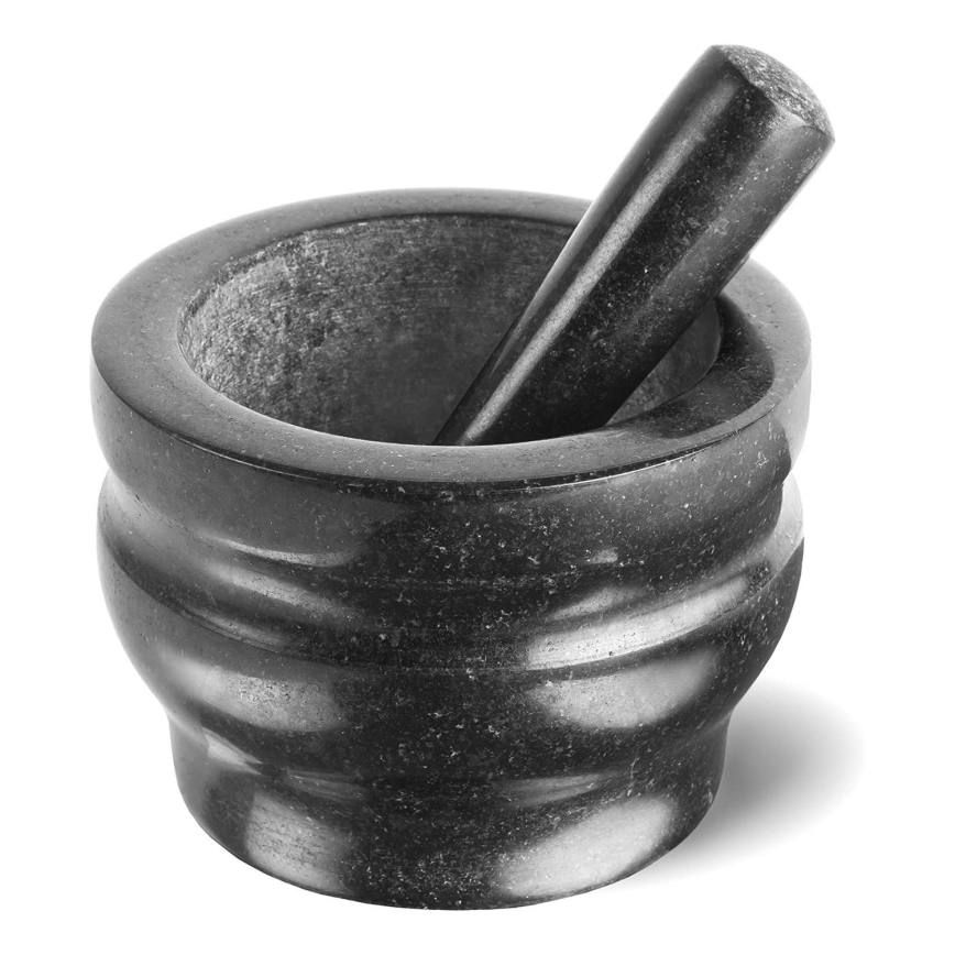 Cole&Mason - Granitový mažiar s tĺčikom GRANITE pr. 18 cm žula/čierna