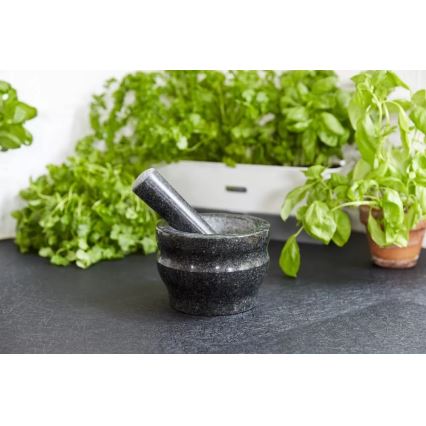 Cole&Mason - Granitový mažiar s tĺčikom GRANITE pr. 18 cm žula/čierna