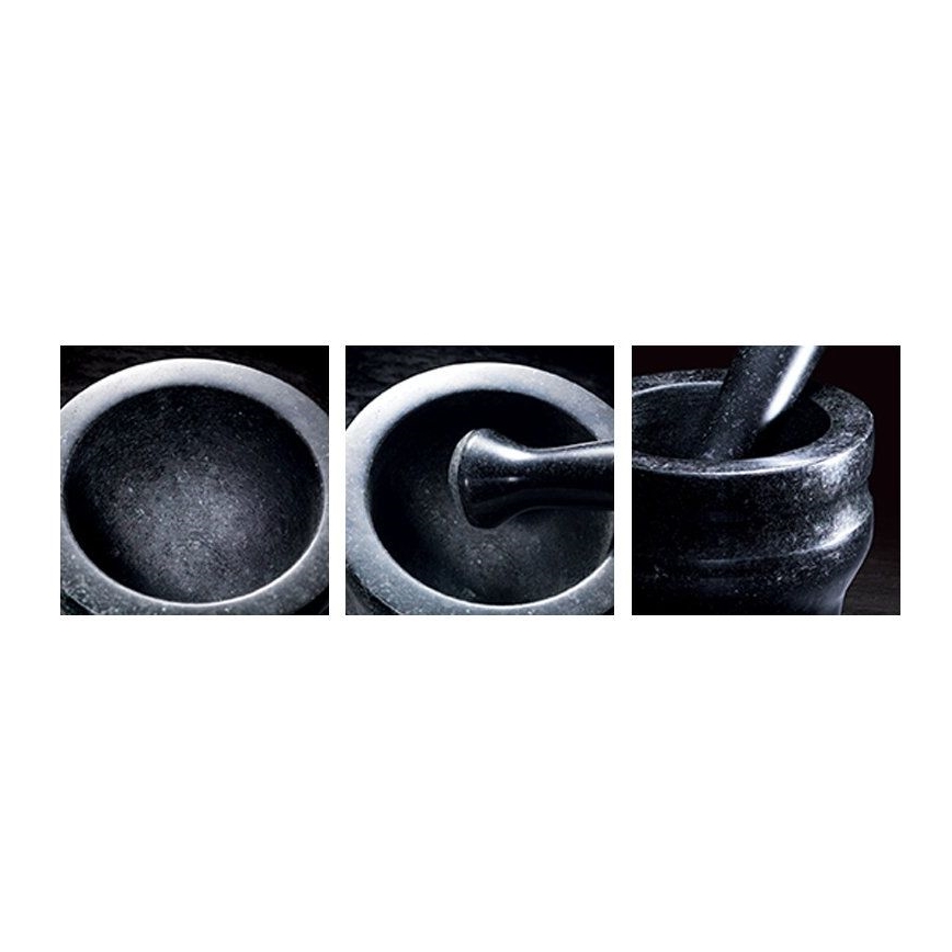 Cole&Mason - Granitový mažiar s tĺčikom GRANITE pr. 18 cm žula/čierna