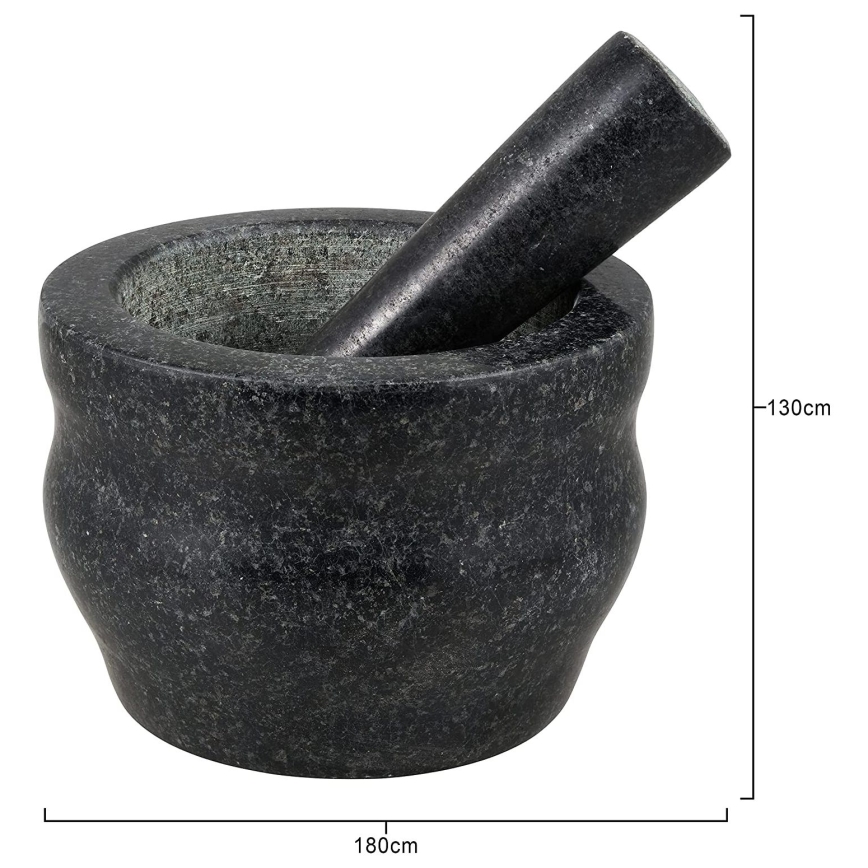 Cole&Mason - Granitový mažiar s tĺčikom GRANITE pr. 18 cm žula/čierna