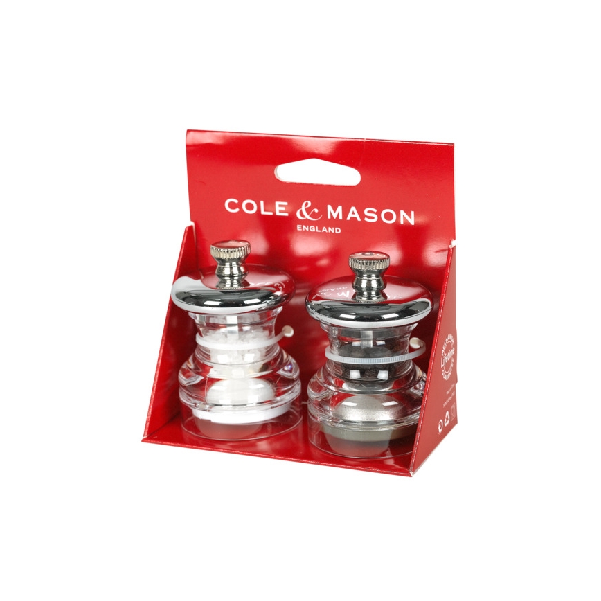 Cole&Mason - Sada mlynčekov na soľ a korenie BUTTON 2 ks 6,5 cm
