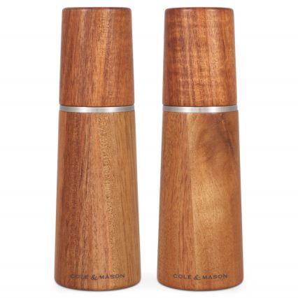 Cole&Mason - Sada mlynčekov na soľ a korenie MARLOW akácia 2 ks 18,5 cm