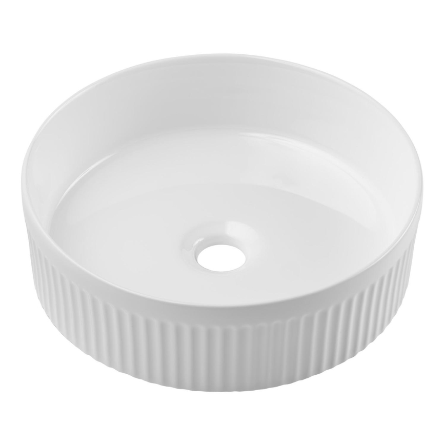 COMAD BEYOND 2 WHITE ( E-6565 ) - Umývadlo na dosku BEYOND pr. 36 cm keramika/lesklá biela