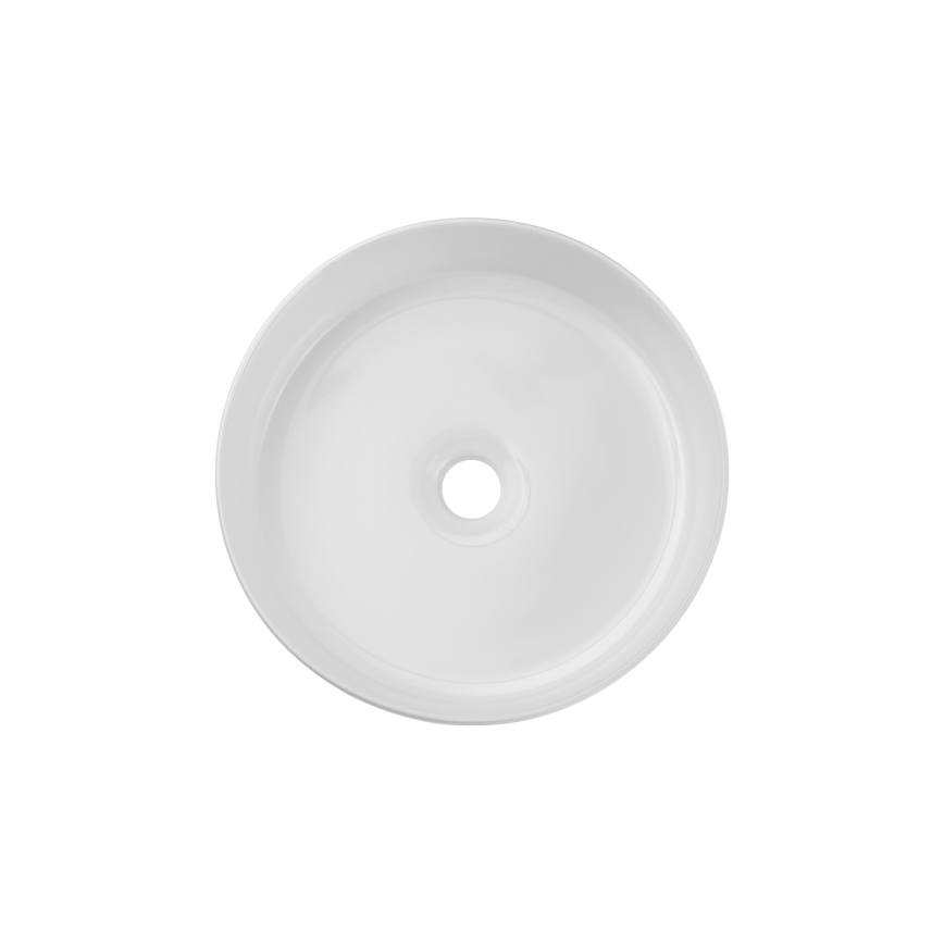 COMAD BEYOND 2 WHITE ( E-6565 ) - Umývadlo na dosku BEYOND pr. 36 cm keramika/lesklá biela