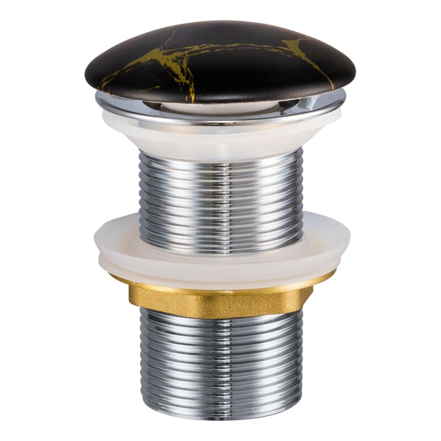 COMAD CLICK-CLACK T201M-B12-3 - Umývadlový výpust CLICK-CLACK pr. 7 cm matná čierna