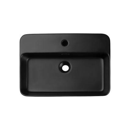 COMAD TRUST 2 BLACK ( E-6282 ) - Umývadlo na dosku TRUST 55x38 cm keramika/matná čierna