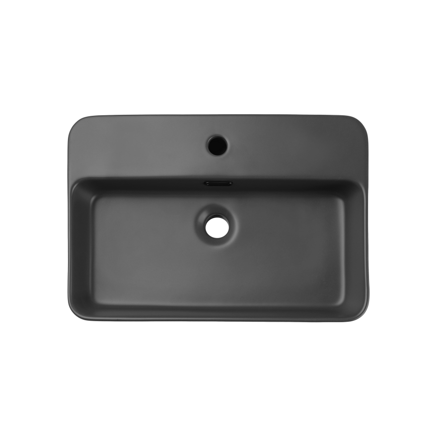 COMAD TRUST 2 MATT DARK GREY ( E-6282 ) - Umývadlo na dosku TRUST 55x38 cm keramika/matná šedá