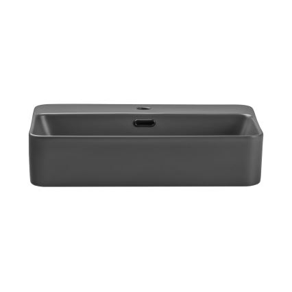 COMAD TRUST 2 MATT DARK GREY ( E-6282 ) - Umývadlo na dosku TRUST 55x38 cm keramika/matná šedá