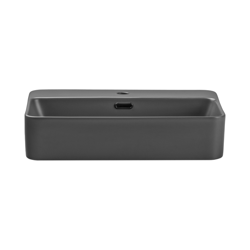 COMAD TRUST 2 MATT DARK GREY ( E-6282 ) - Umývadlo na dosku TRUST 55x38 cm keramika/matná šedá