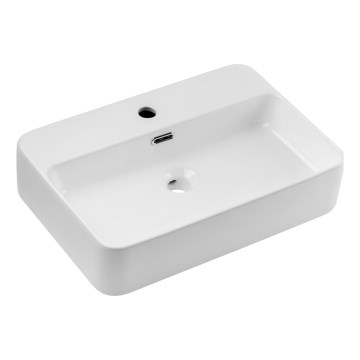 COMAD TRUST 2 WHITE ( E-6282 ) - Umývadlo na dosku TRUST 55x38 cm keramika/lesklá biela