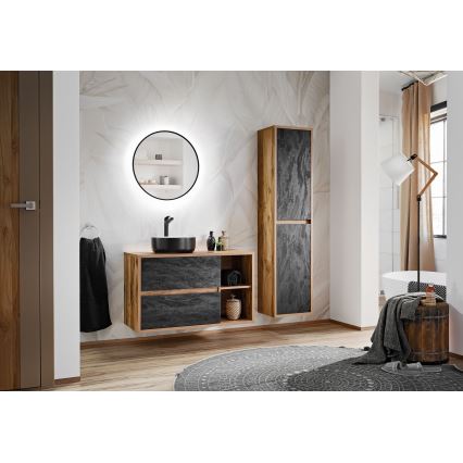 COMAD UM-6259 SIMPLE 8. - Umývadlo na dosku SIMPLE pr. 36 cm keramika/matná biela/matná čierna