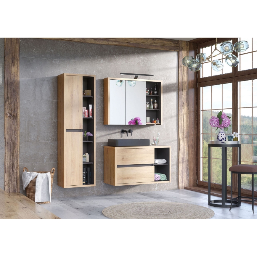COMAD UM-6275 SLIM 60 BLACK DP - Umývadlo na dosku SLIM 61x34 cm keramika/matná čierna