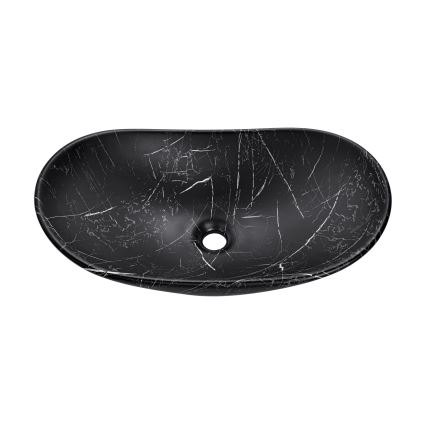 COMAD UN-LENA-MB2 - Umývadlo na dosku LENA 61,5x36 cm keramika/matná čierna