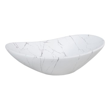 COMAD UN-LENA-MW17 - Umývadlo na dosku LENA 61,5x36 cm keramika/matná biela