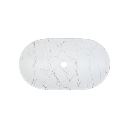 COMAD UN-LENA-MW17 - Umývadlo na dosku LENA 61,5x36 cm keramika/matná biela