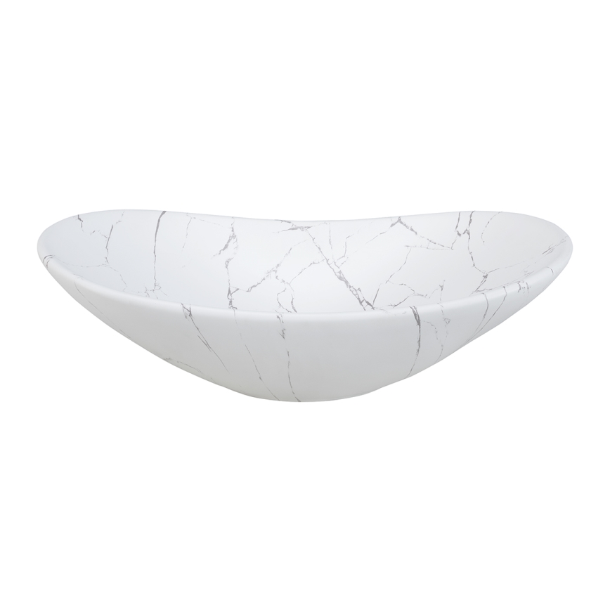 COMAD UN-LENA-MW17 - Umývadlo na dosku LENA 61,5x36 cm keramika/matná biela