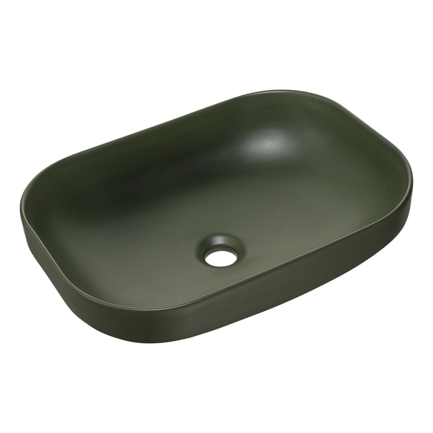 COMAD UN-NELI-MFG - Umývadlo na dosku NELI 50,4x35,2 cm keramika/matná zelená