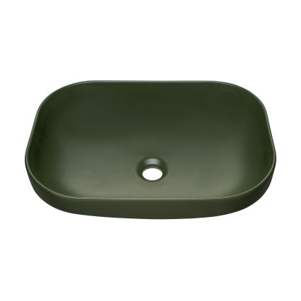 COMAD UN-NELI-MFG - Umývadlo na dosku NELI 50,4x35,2 cm keramika/matná zelená