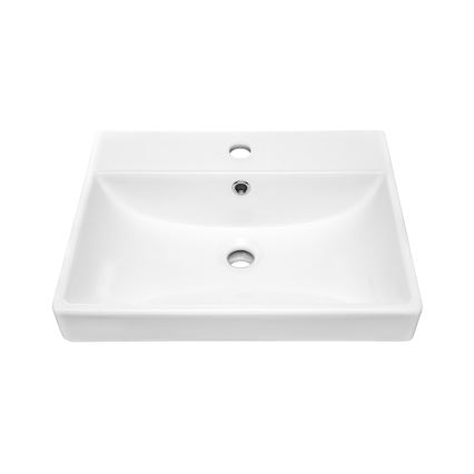 COMAD UN-RITA-GW-50 - Umývadlo na dosku RITA 50x40 cm keramika/lesklá biela