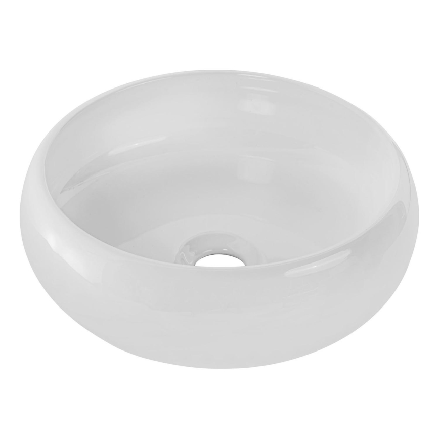 COMAD UN-WIKI-SW - Umývadlo na dosku WIKI pr. 36 cm keramika/lesklá biela