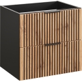 COMAD XILO BLACK WOTAN 82-60-D-2S-Kúpeľňová skrinka pod umývadlo XILO čierna/dub