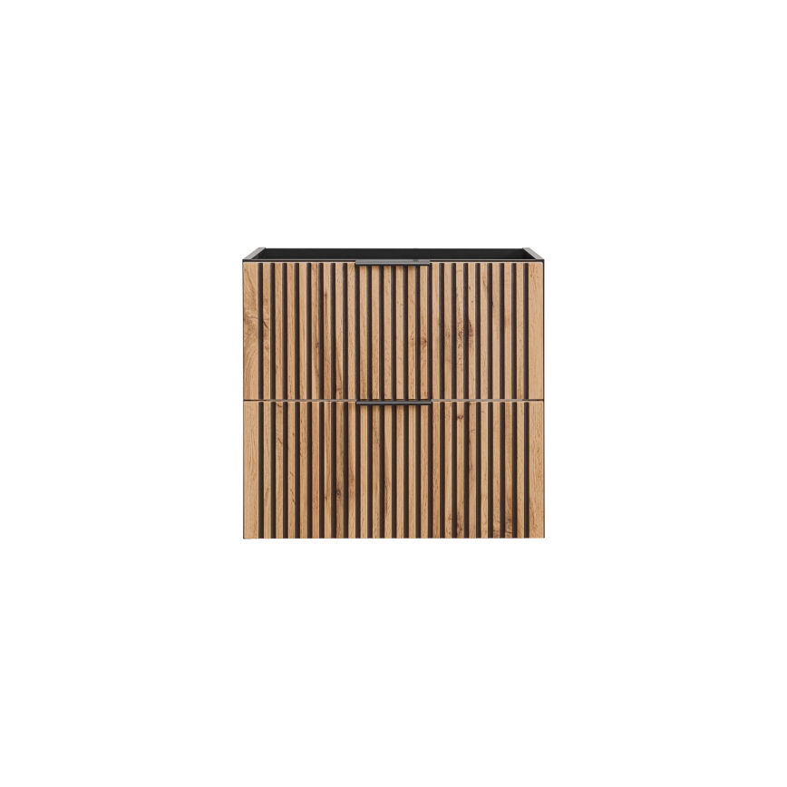 COMAD XILO BLACK WOTAN 82-60-D-2S-Kúpeľňová skrinka pod umývadlo XILO čierna/dub