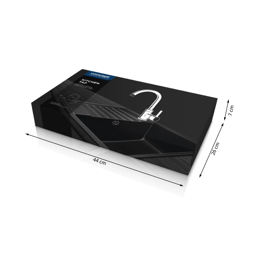 Concept BDG3334WH - Drezová batéria 33,5 cm granit/biela