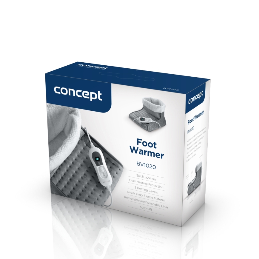 Concept BV1020 - Elektrická vyhrievaná topánka 100W/230V 30x30 cm sivá/biela