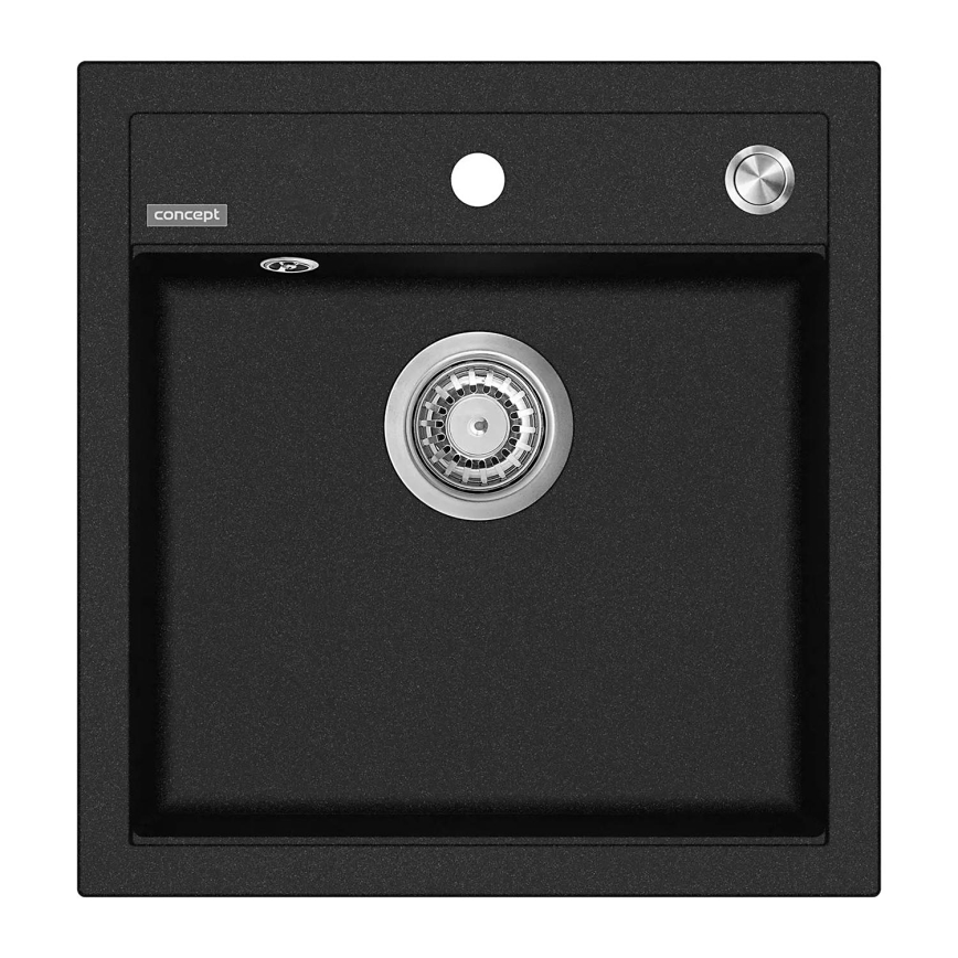 Concept DG00C50BC - Kuchynský drez CUBIS 49x51 cm granit/čierny