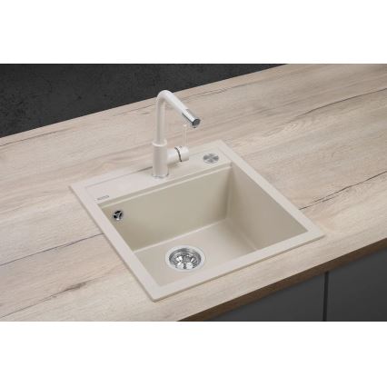 Concept DG00C50BE - Kuchynský drez CUBIS 49x51 cm granit/béžový