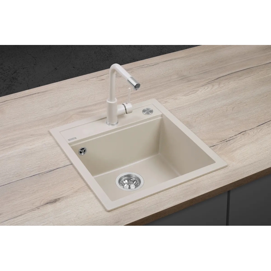Concept DG00C50BE - Kuchynský drez CUBIS 49x51 cm granit/béžový