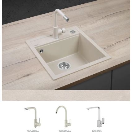 Concept DG00C50BE - Kuchynský drez CUBIS 49x51 cm granit/béžový