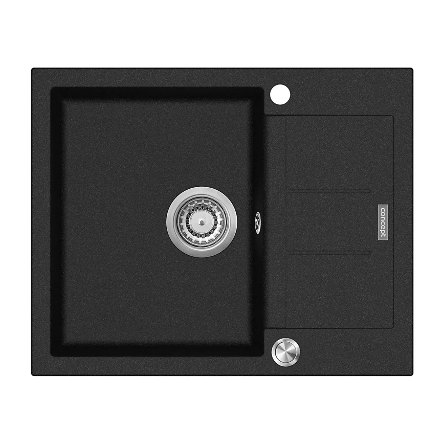 Concept DG05C45BC - Kuchynský drez CUBIS 50x62 cm granit/čierna