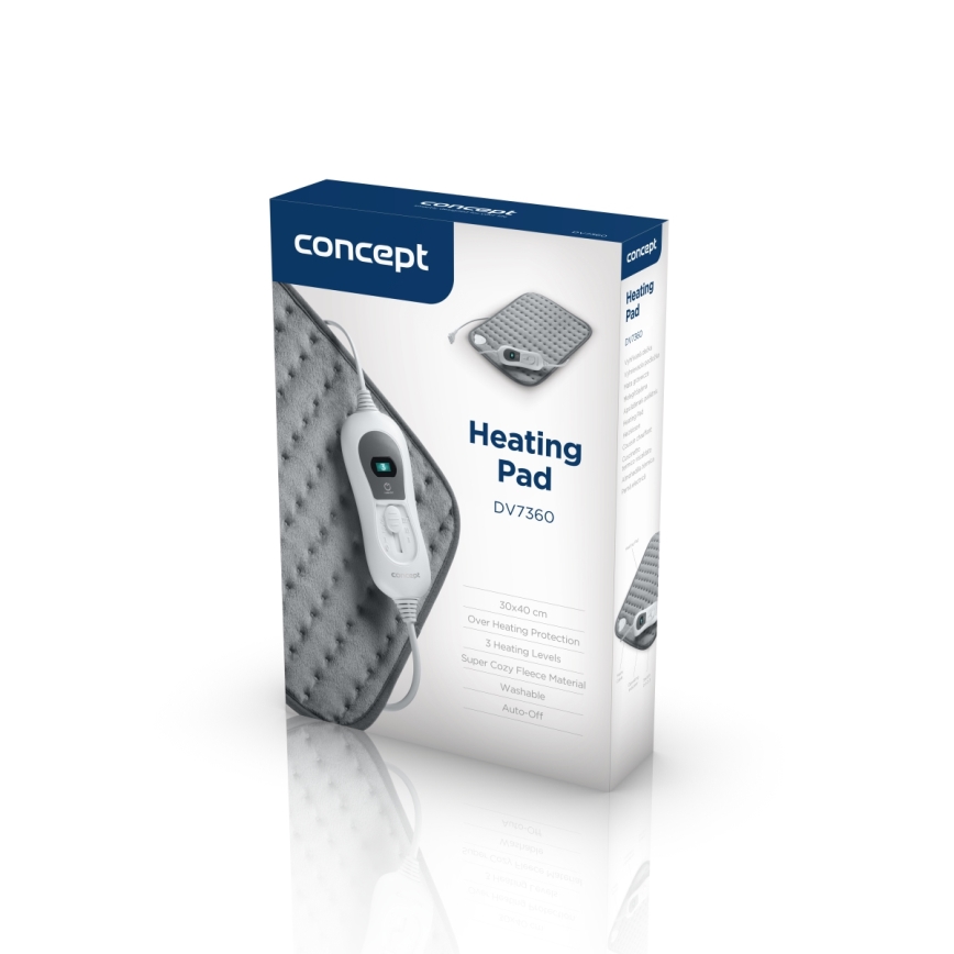 Concept DV7360 - Elektrická vyhrievacia deka 100W/230V 30x40 cm sivá