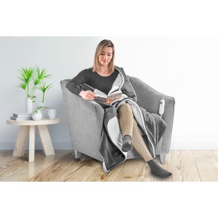 Concept DV7420 - Elektrická vyhrievacia deka 160W/230V 180x130 cm šedá/biela