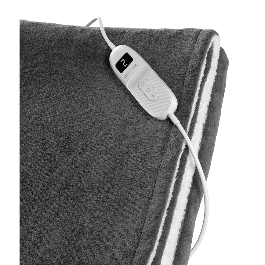 Concept DV7420 - Elektrická vyhrievacia deka 160W/230V 180x130 cm šedá/biela
