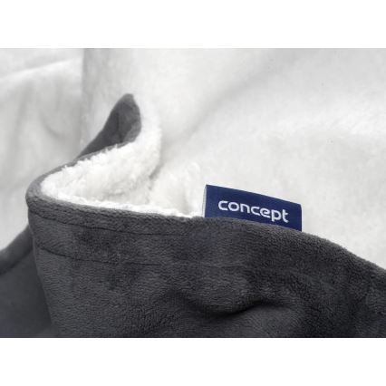 Concept DV7420 - Elektrická vyhrievacia deka 160W/230V 180x130 cm šedá/biela