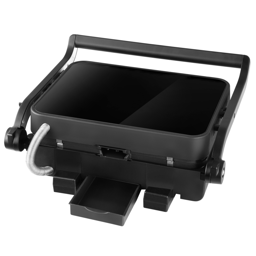 Concept ge3600 - Kontaktný gril s teplotnou sondou GLASS 2000W/230V čierny