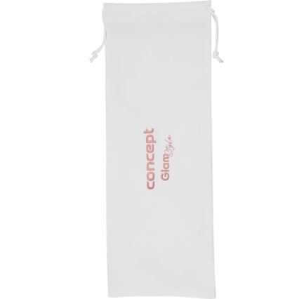 Concept KK2125 - Kónická kulma na vlasy GLAM STYLE 42W/230V biela/ružovo-zlatá