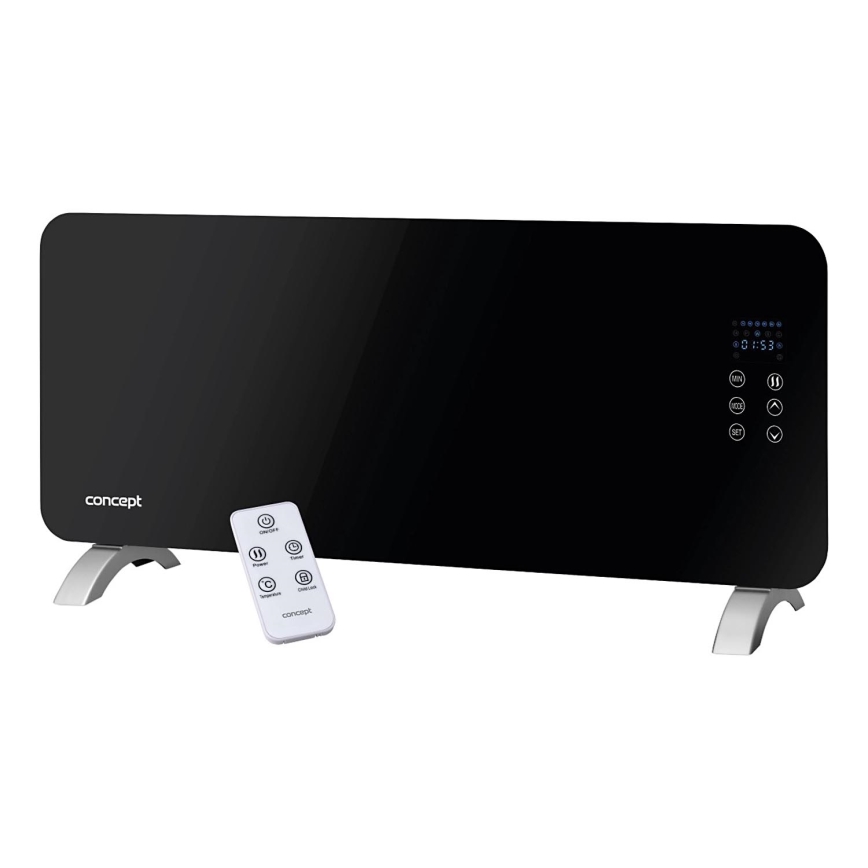 Concept KS4010 - Elektrický priamotop/konvektor 1000/2000W IP24 čierna + diaľkové ovládanie