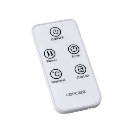 Concept KS4010 - Elektrický priamotop/konvektor 1000/2000W IP24 čierna + diaľkové ovládanie