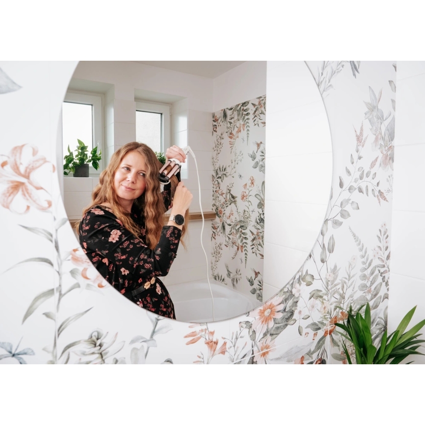 Concept KT2140 - Trojkulma na vlasy GLAM STYLE 100W/230V biela/ružovo-zlatá