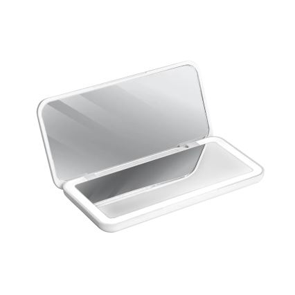 Concept KZ2010 - LED kapesné kozmetické zrkadielko PERFECT SKIN LED/1,5W/5V 4500-5500K 300 mAh biela